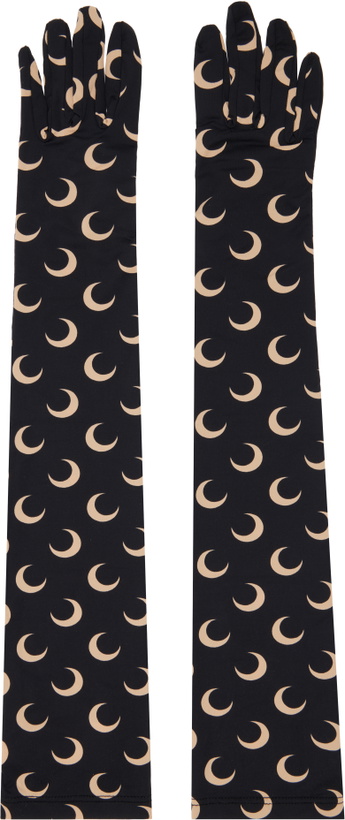 Photo: Marine Serre Black Regenerated All Over Moon Gloves