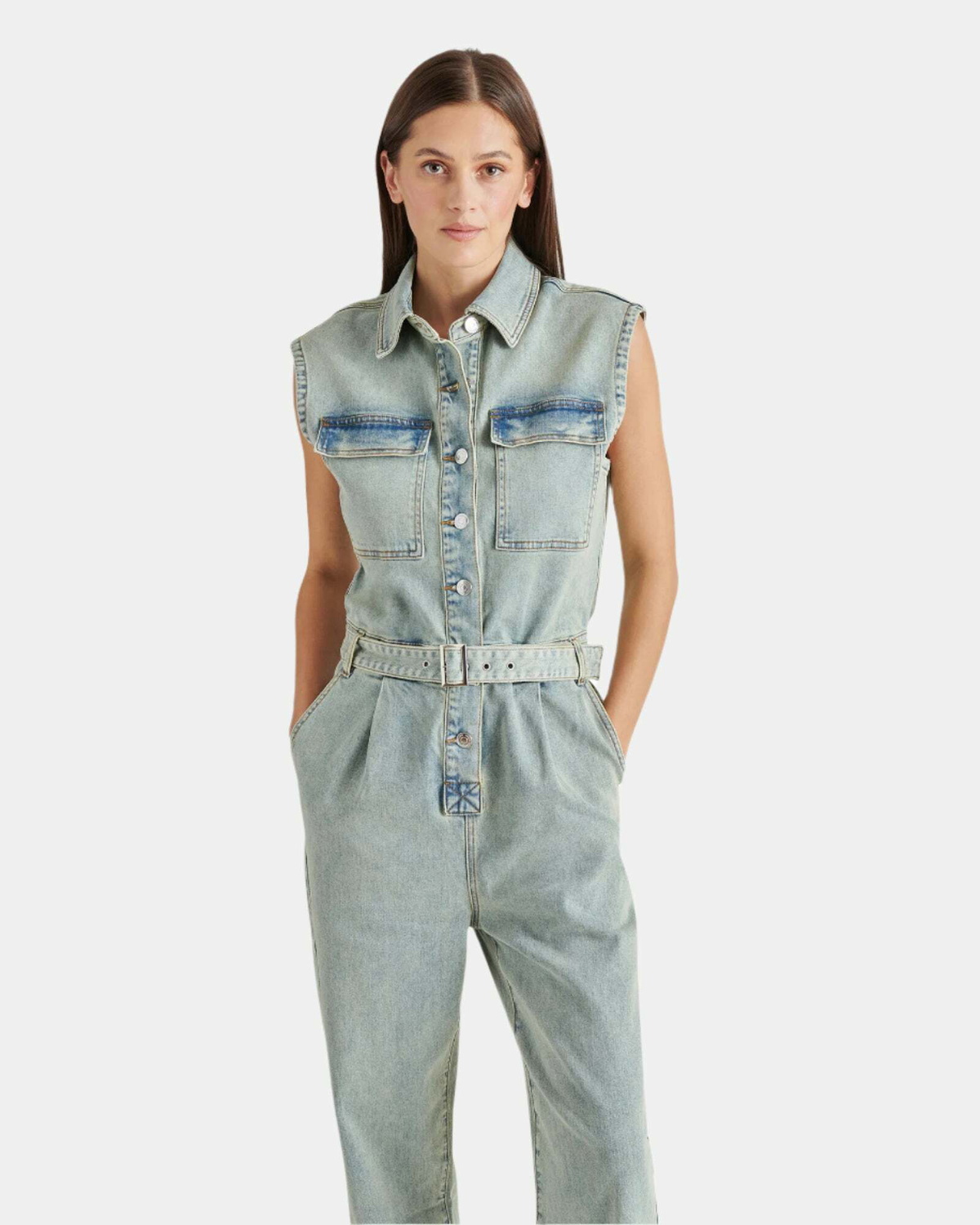 Steve Madden Olynne Jumpsuit in Denim