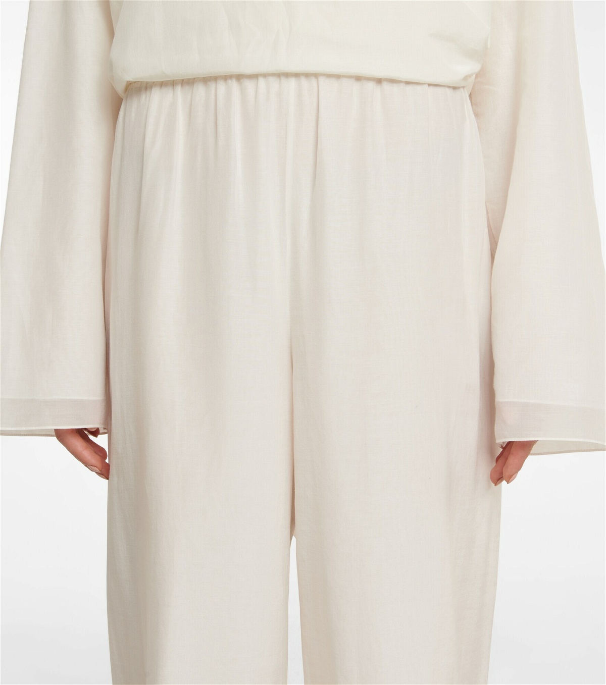 The Row - Andres cotton and silk wide-leg pants The Row