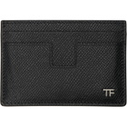 TOM FORD Black Small Grain Leather Classic Card Holder