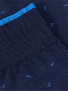 Marcoliani - Micro-Paisley Pima Cotton-Blend Lisle Socks