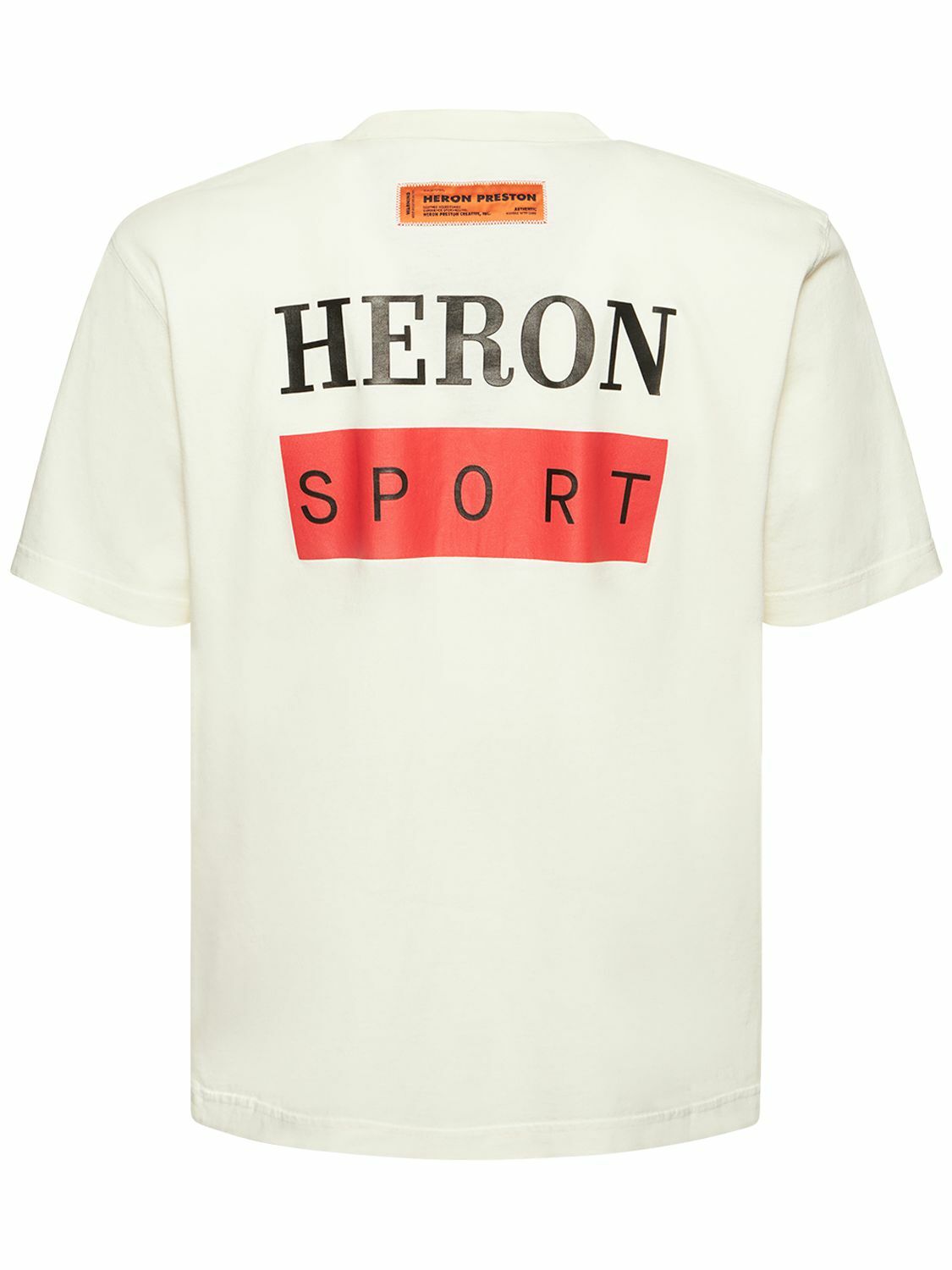 HERON PRESTON Logo Print Cotton Jersey T-shirt