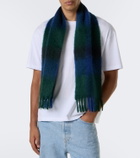 The Row Creana checked mohair and wool scarf
