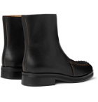 JW Anderson - Whipstitched Leather Chelsea Boots - Black