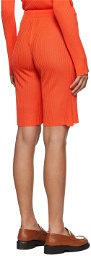 Marques Almeida SSENSE Exclusive Orange Viscose Shorts