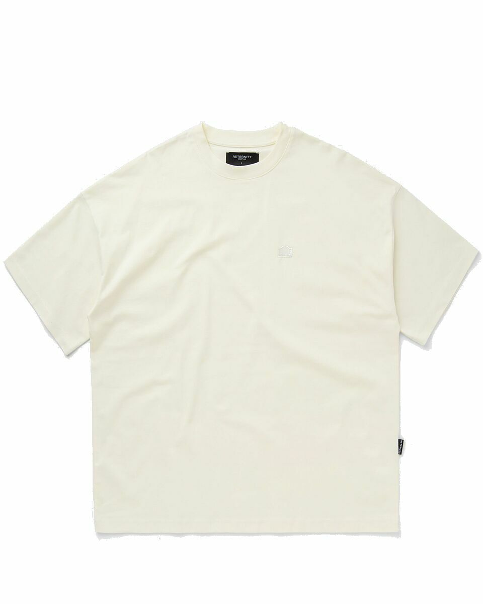 Photo: Reternity Logo T Shirt Beige - Mens - Shortsleeves