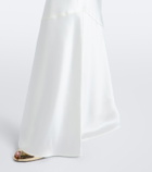 Retrofête Anat beaded halterneck satin maxi dress
