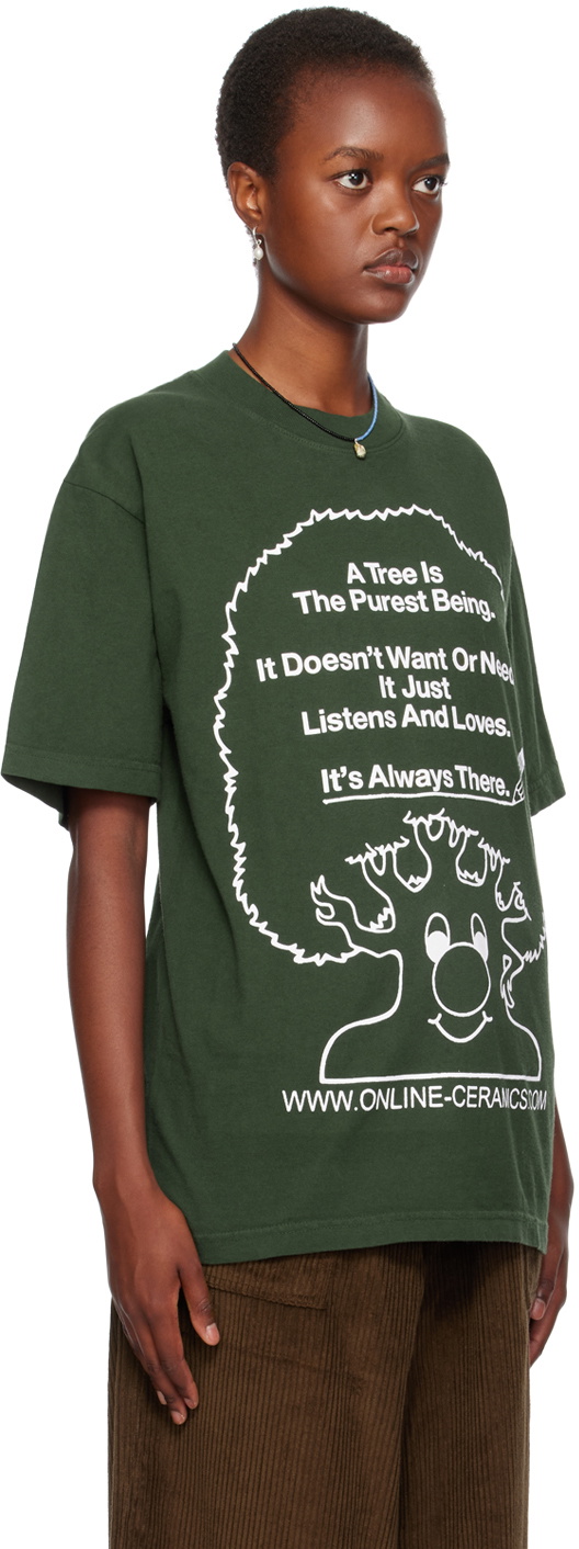 Online Ceramics Green 'A Tree Is The Purest Being' T-Shirt Online