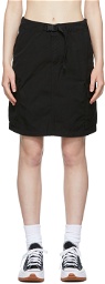 Carhartt Work In Progress Black Cotton Mini Skirt