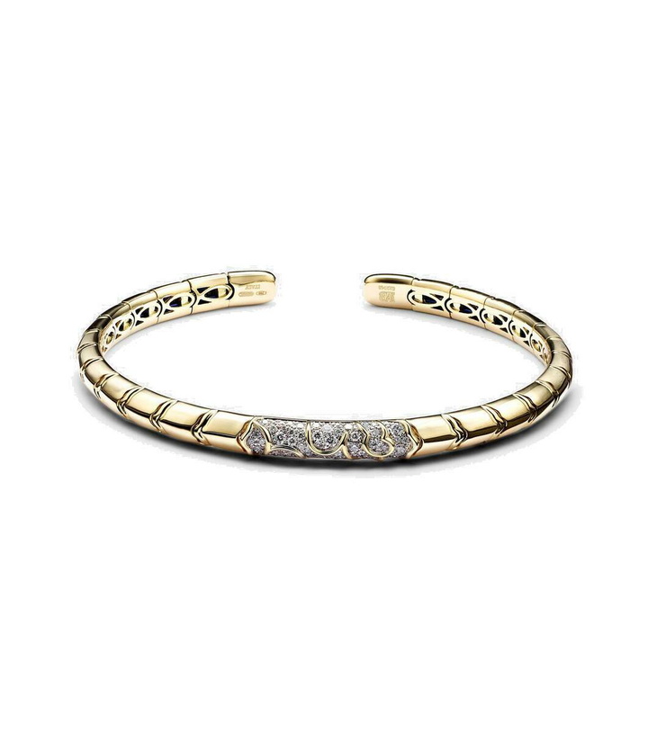 Photo: Marina B Ondine 18kt gold bangle with diamonds