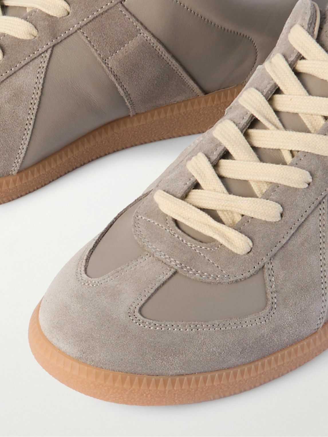 Maison Margiela - Replica Leather and Suede Sneakers - Gray