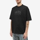 Balenciaga Men's Paris Logo T-Shirt in Black/Black