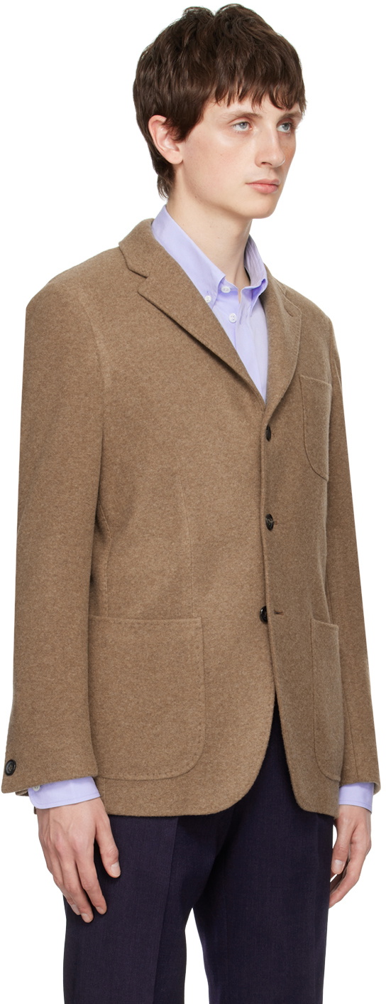 Ring Jacket Tan Brushed Blazer