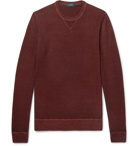 Incotex - Slim-Fit Mélange Virgin Wool Sweater - Men - Red