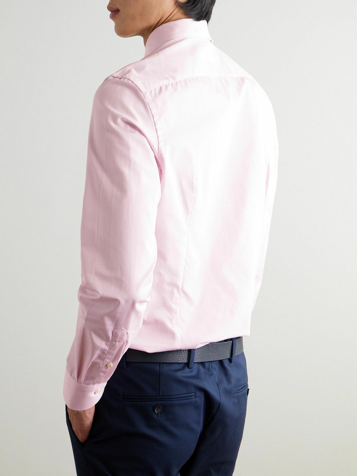 Canali - Essentials Cotton-Poplin Shirt - Pink