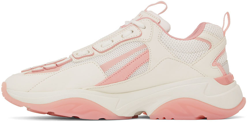 AMIRI ホワイト＆ピンク Bone ランニングスニーカー 関税送料込 AMIRI White & Pink Bone Runner Low-Top Sneakers Amiri