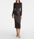 Alex Perry Draped satin crêpe cocktail dress