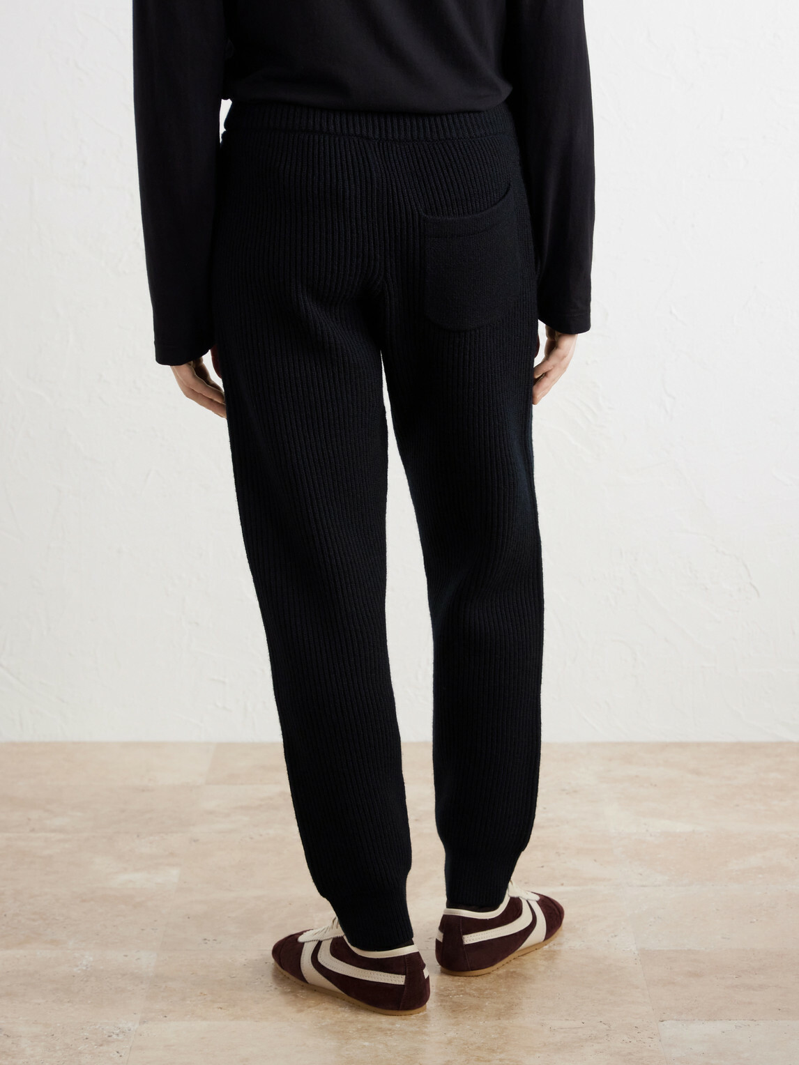 Dries Van Noten - Meru Tapered Ribbed Wool Sweatpants - Black
