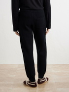 Dries Van Noten - Meru Tapered Ribbed Wool Sweatpants - Black