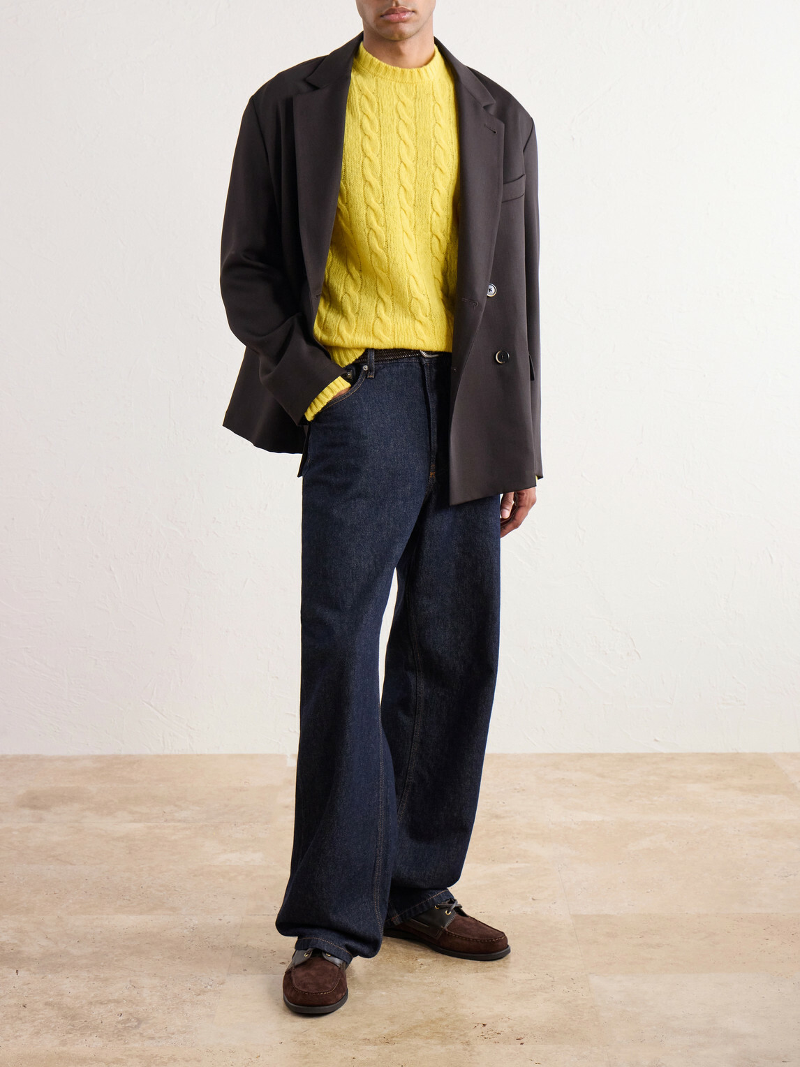 William Lockie - Cable-Knit Wool Sweater - Yellow
