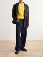 William Lockie - Cable-Knit Wool Sweater - Yellow