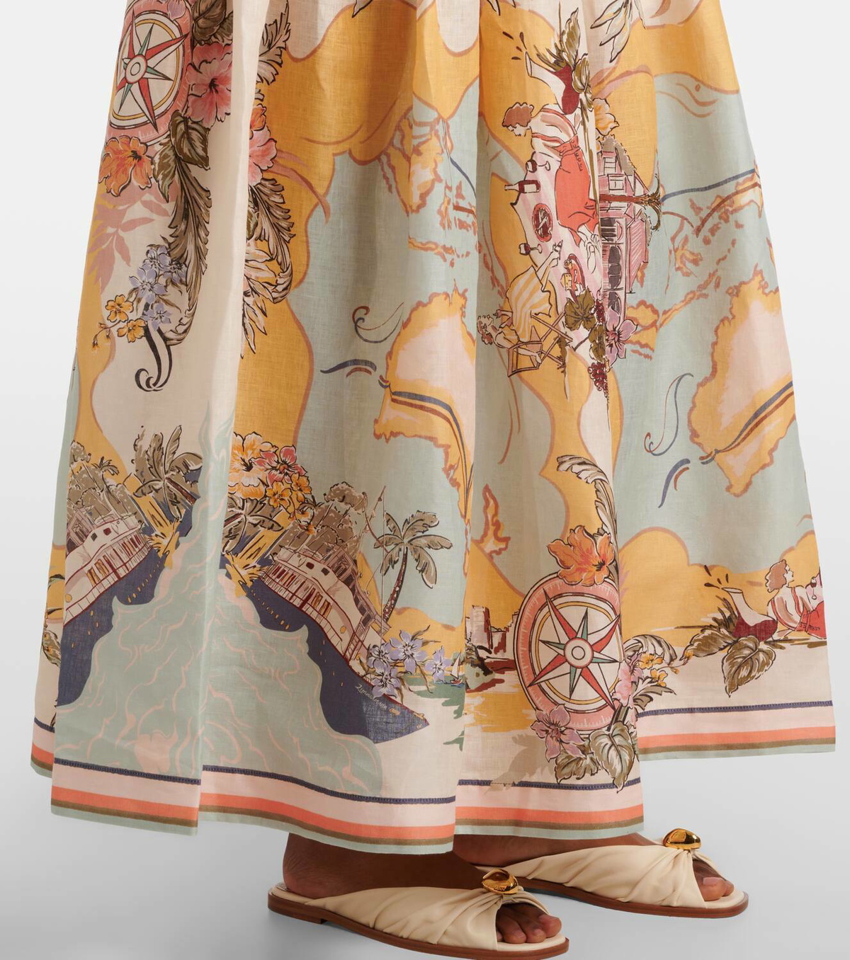 【Zimmermann】Tallow printed linen maxi skirt Zimmermann Tallow printed linen maxi skirt Zimmermann