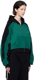 Ottolinger Black & Green Garment-Dyed Hoodie