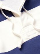Polo Ralph Lauren - Striped Cotton-Blend Jersey Hoodie - Blue