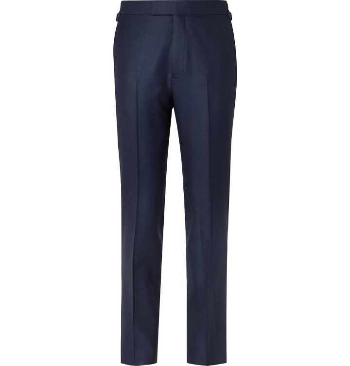 Photo: Kingsman - Rocketman Navy Slim-Fit Wool-Twill Suit Trousers - Navy