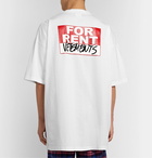 Vetements - Oversized Logo-Print Cotton-Jersey T-Shirt - White