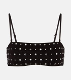 Staud Sara studded bikini top