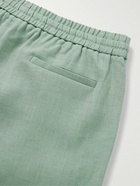 De Bonne Facture - Easy Straight-Leg Linen Drawstring Shorts - Green