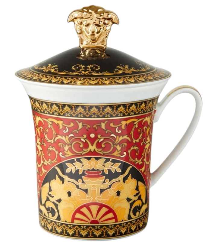 Photo: Versace Home Medusa porcelain mug with lid