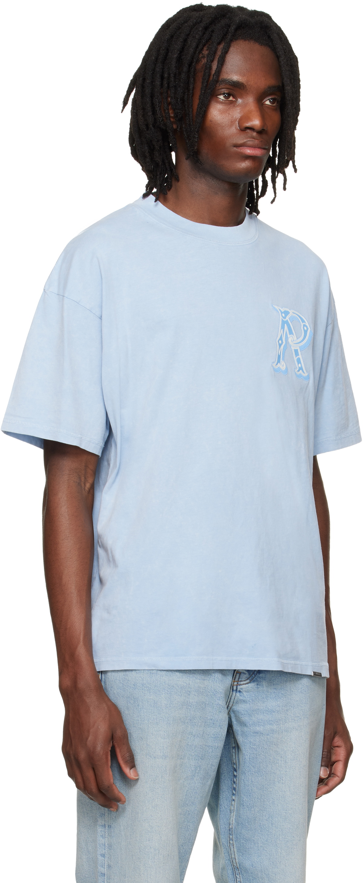 Represent Blue Western Initial T-shirt