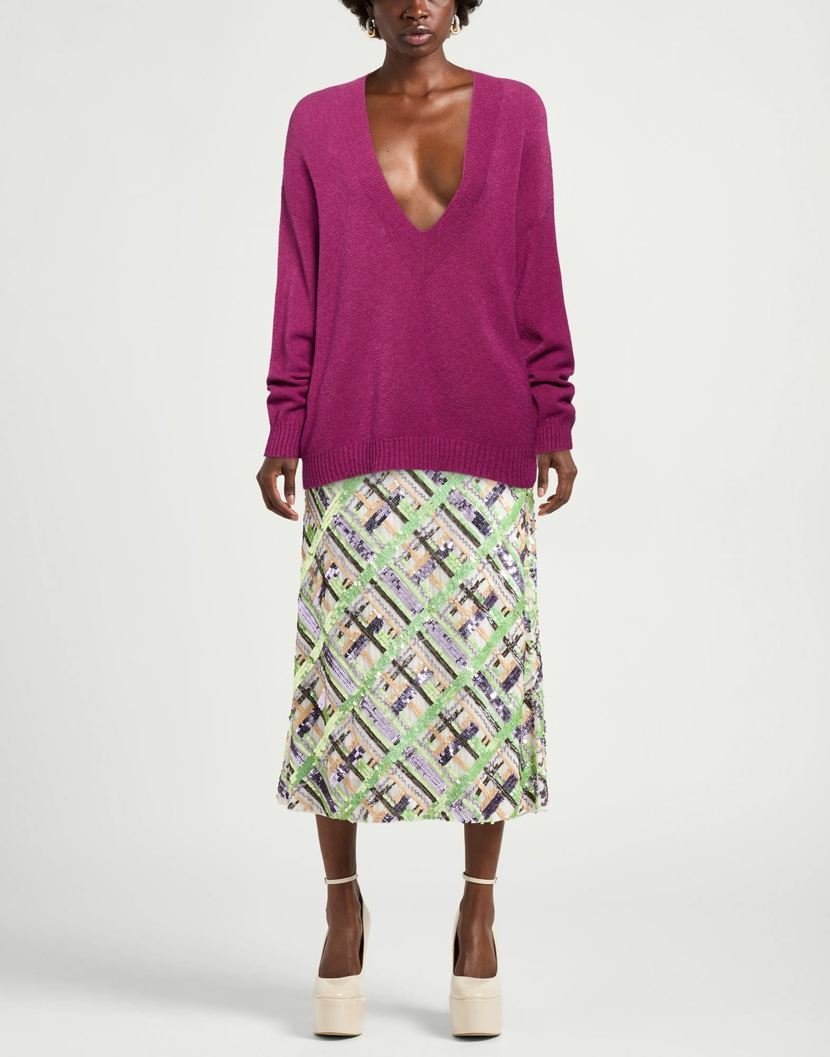 Manila Grace Womens Sweater Mauve