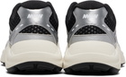 Hugo Silver & Black Mesh Faux-Leather Sneakers