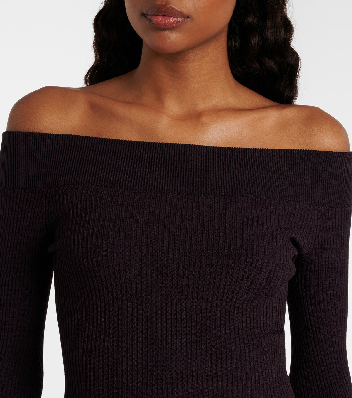 Alaïa Ribbed-knit bodysuit
