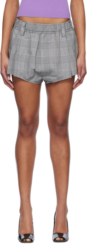 Photo: Meryll Rogge Black & White Drawstring Micro Shorts