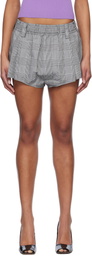 Meryll Rogge Black & White Drawstring Micro Shorts