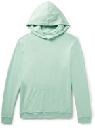 ONIA - Garment-Dyed Loopback Cotton-Jersey Hoodie - Green