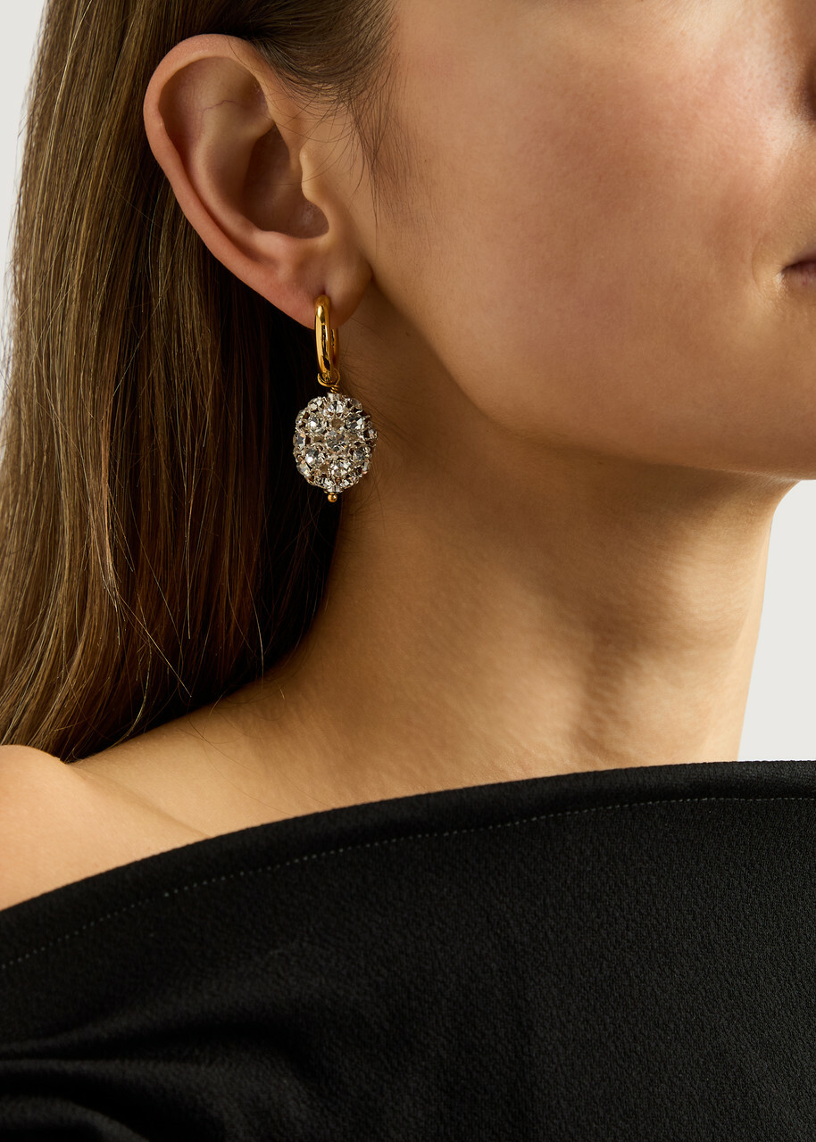 Timeless Pearly Mismatched 24kt Gold-plated Hoop Earrings - One Size