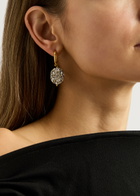 Timeless Pearly Mismatched 24kt Gold-plated Hoop Earrings - One Size