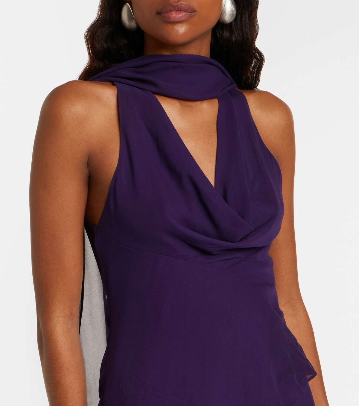 De La Vali Diosa draped georgette top