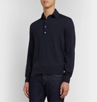 TOM FORD - Slim-Fit Wool Polo Shirt - Blue