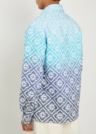 Casablanca Logo-monogrammed Woven Overshirt Blue