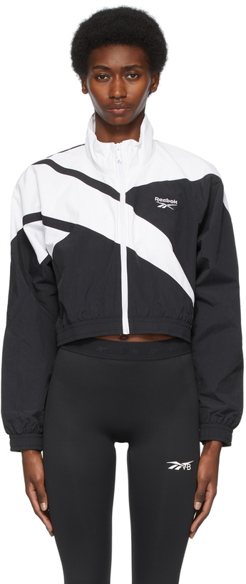 Photo: Reebok Classics Black & White Cropped Vector Track Jacket