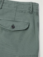 Incotex - Straight-Leg Textured Cotton-Blend Cargo Shorts - Green