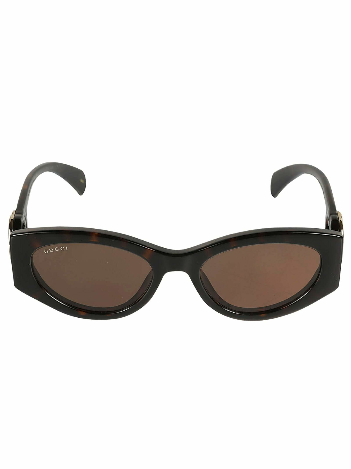 Gucci Eyewear Logo Lens Oval Sunglasses