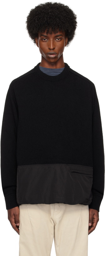 Photo: UNDERCOVER Black Paneled Knit Sweater