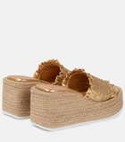 Ganni Smock platform espadrille slides